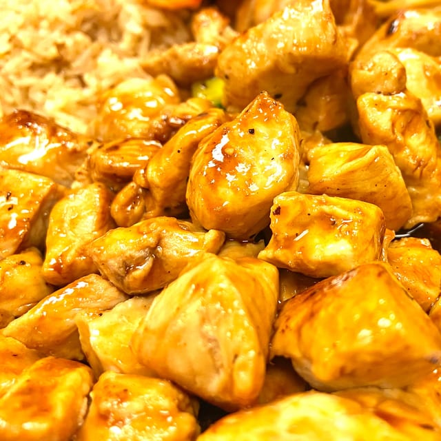 (L) Hibachi.